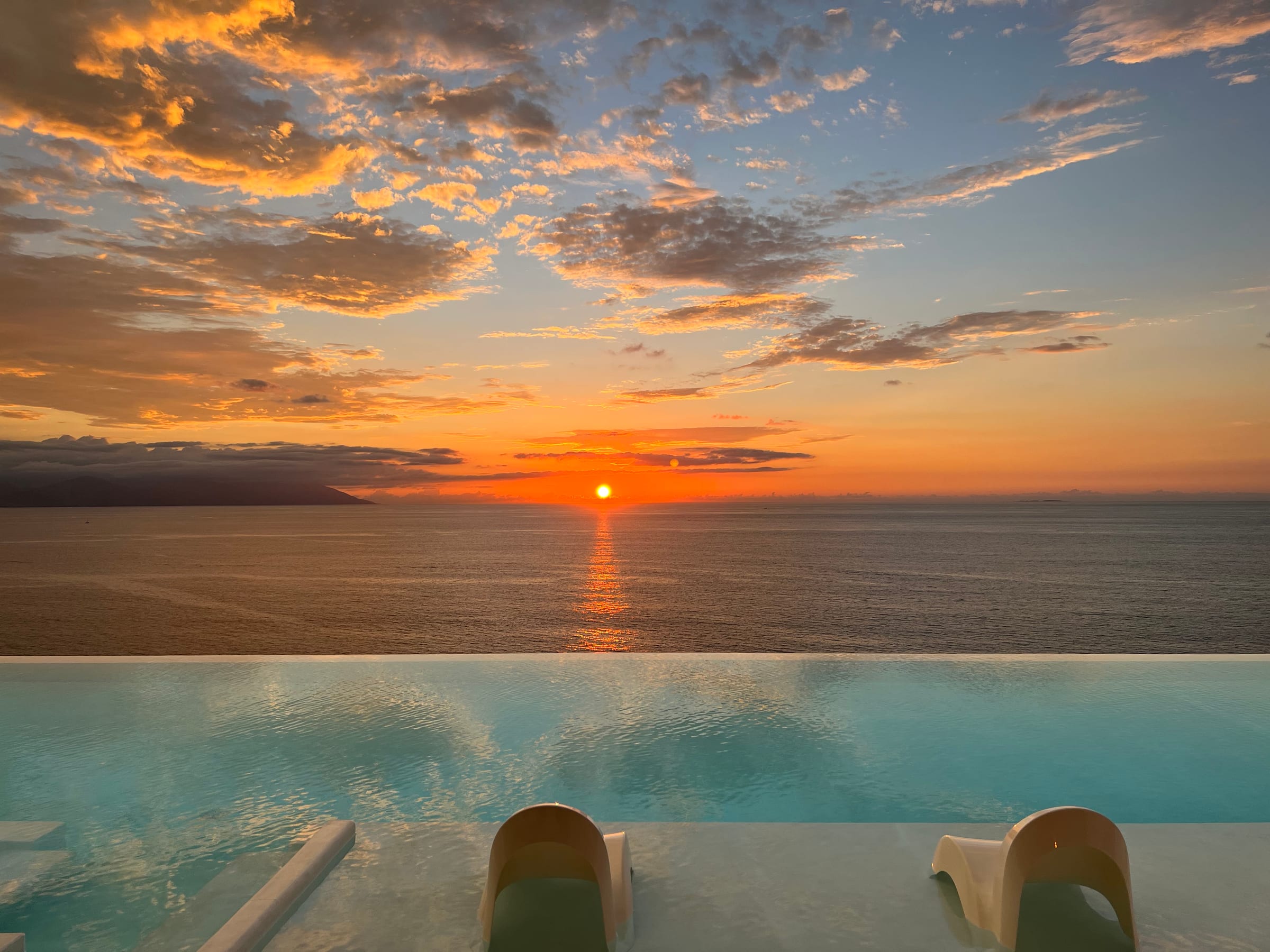 Sunset over the Bay of Banderas from the rooftop at Bloom at Orchid